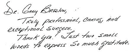Plastic Surgery Testimonials