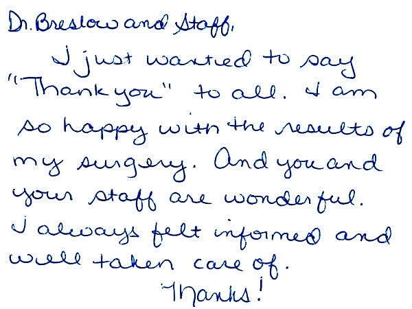 Plastic Surgery Testimonials