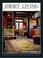 Jersey Living magazine cover featuring home design ideas.