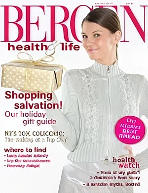 Magazine cover featuring holiday gift guide and health tips.