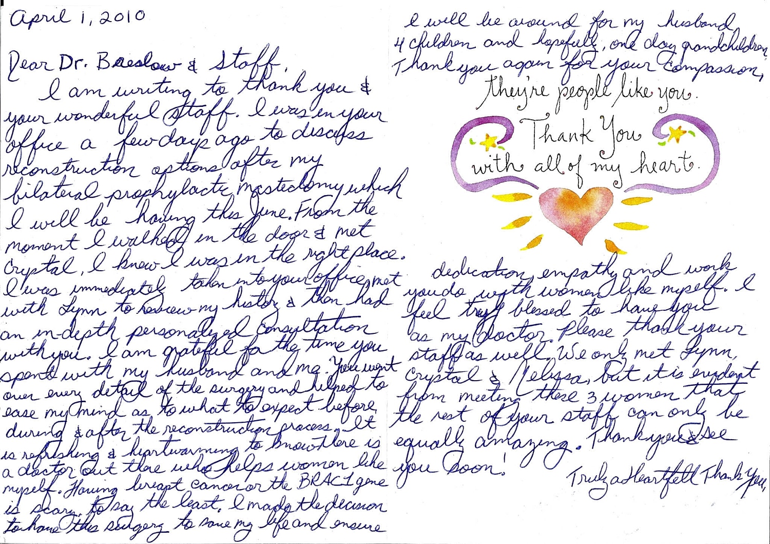 Plastic Surgery Testimonials