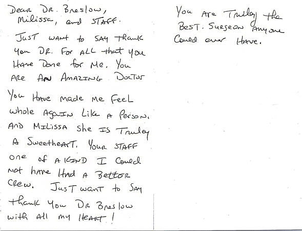 Plastic Surgery Testimonials