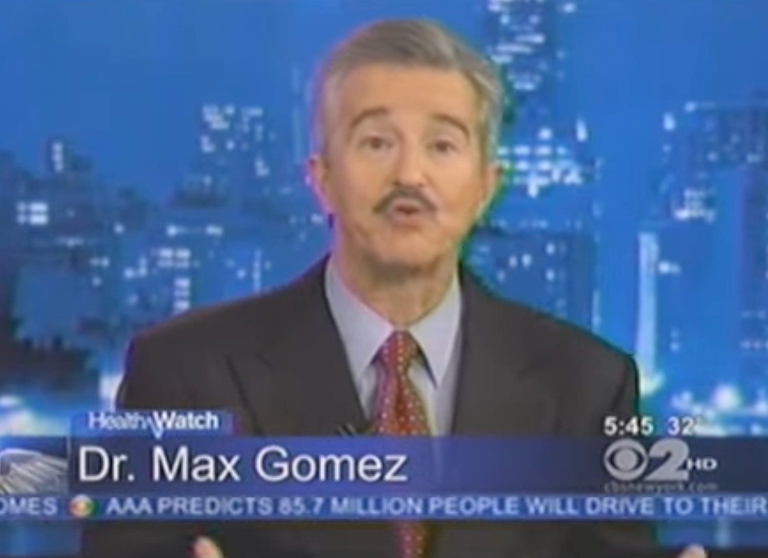 Dr. Max Gomez reporting on HealthWatch segment.
